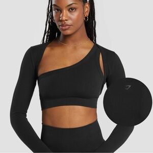 GYMSHARK | Ribbed Cotton Seamless Shrug